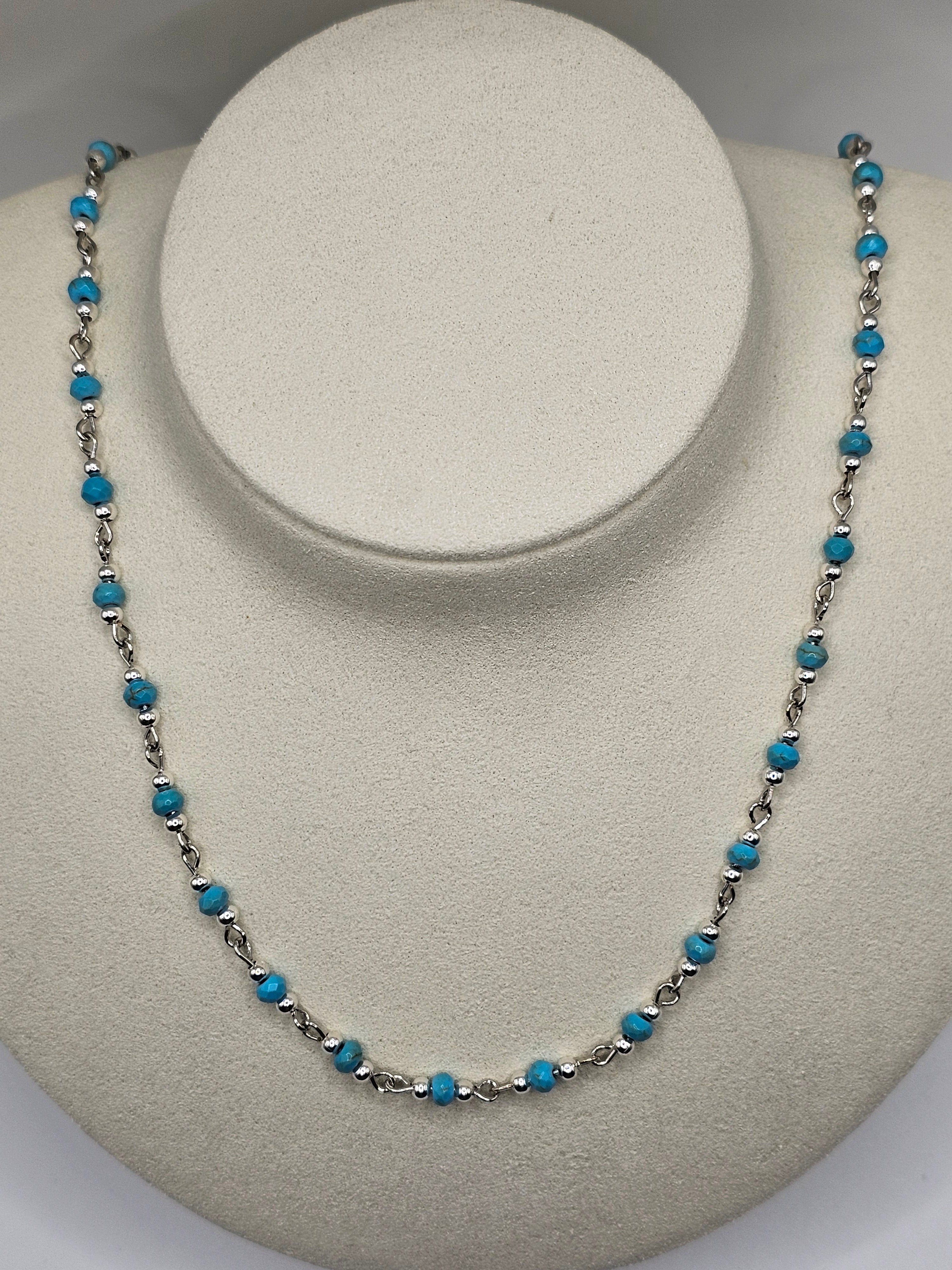 Howlite Silver Overlay Necklace