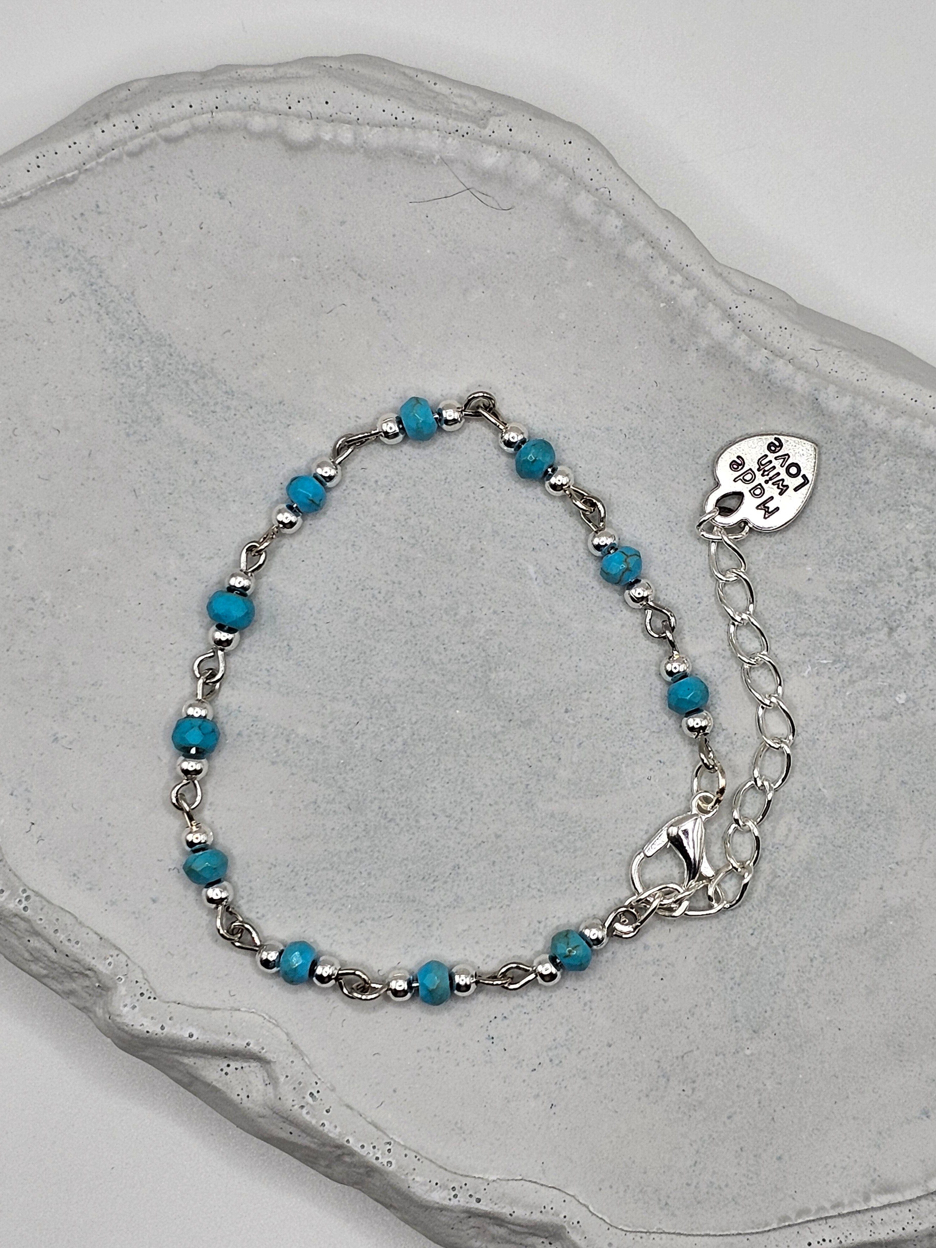 Howlite and Silver Overlay Bracelet