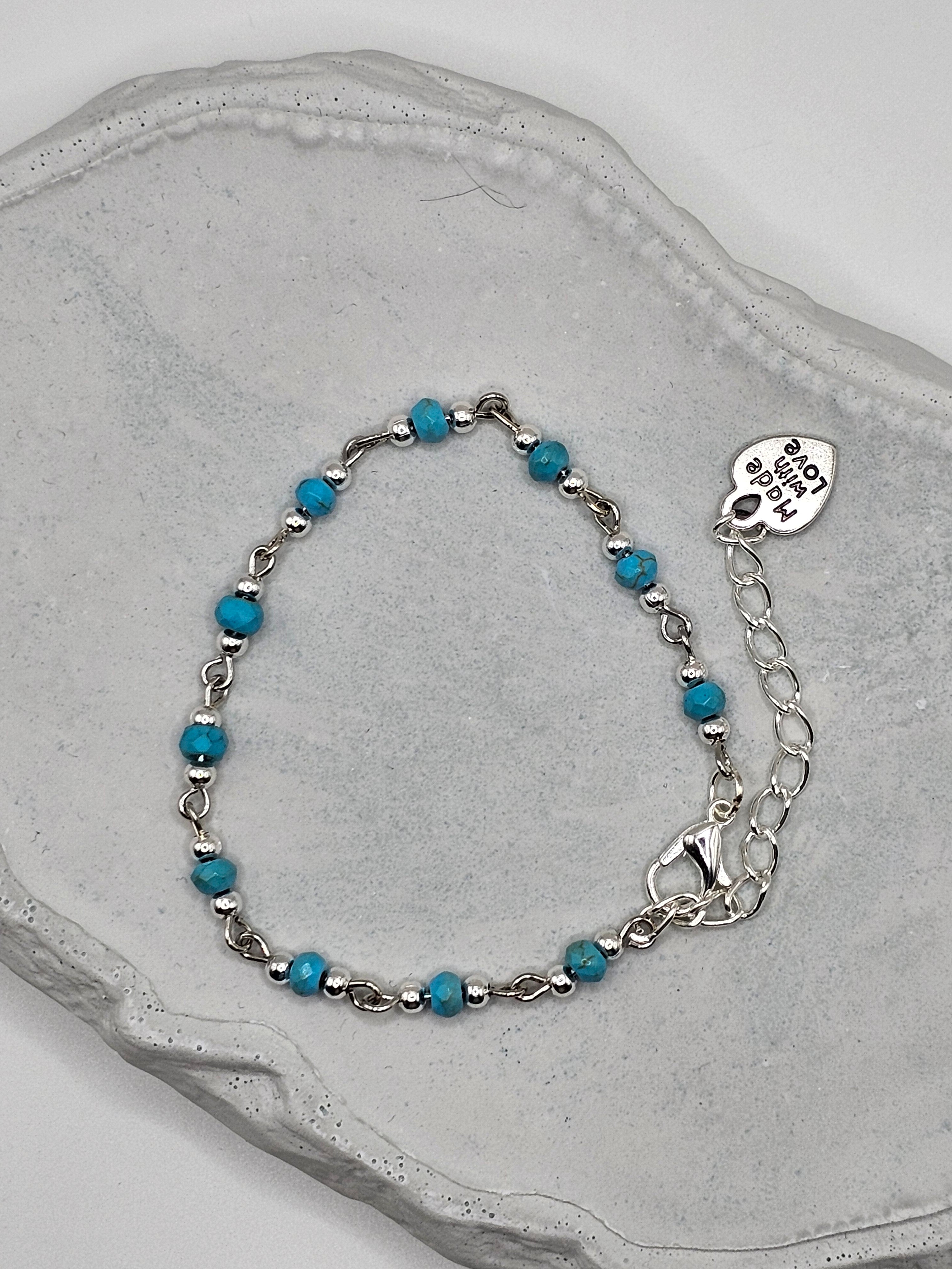 Howlite and Silver Overlay Bracelet