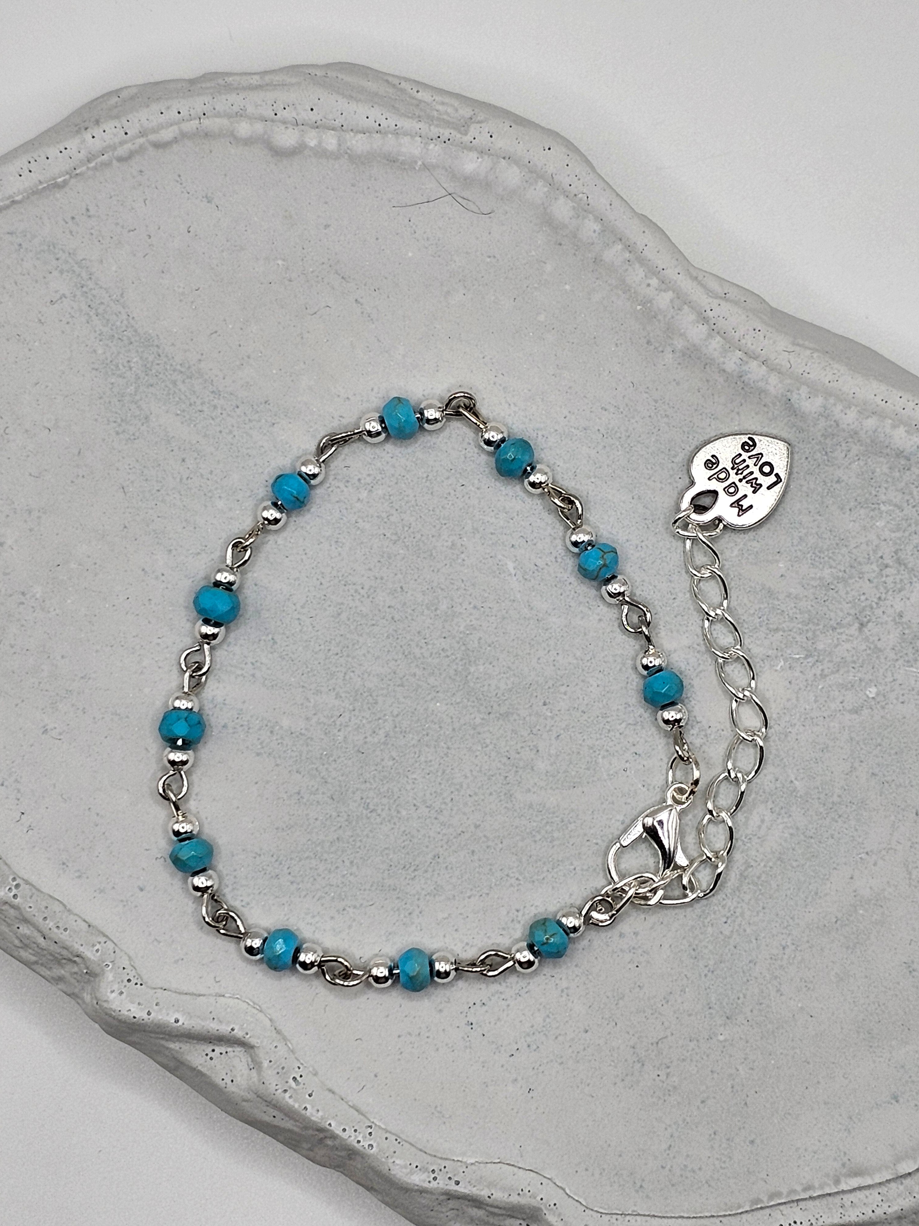 Howlite and Silver Overlay Bracelet