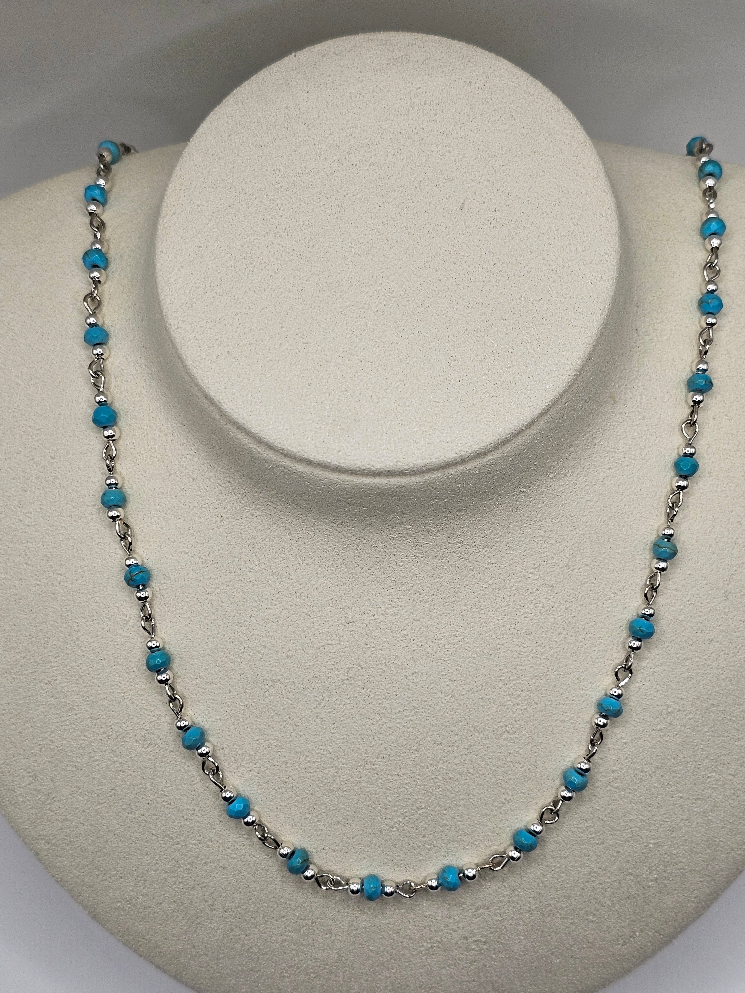 Howlite Silver Overlay Necklace