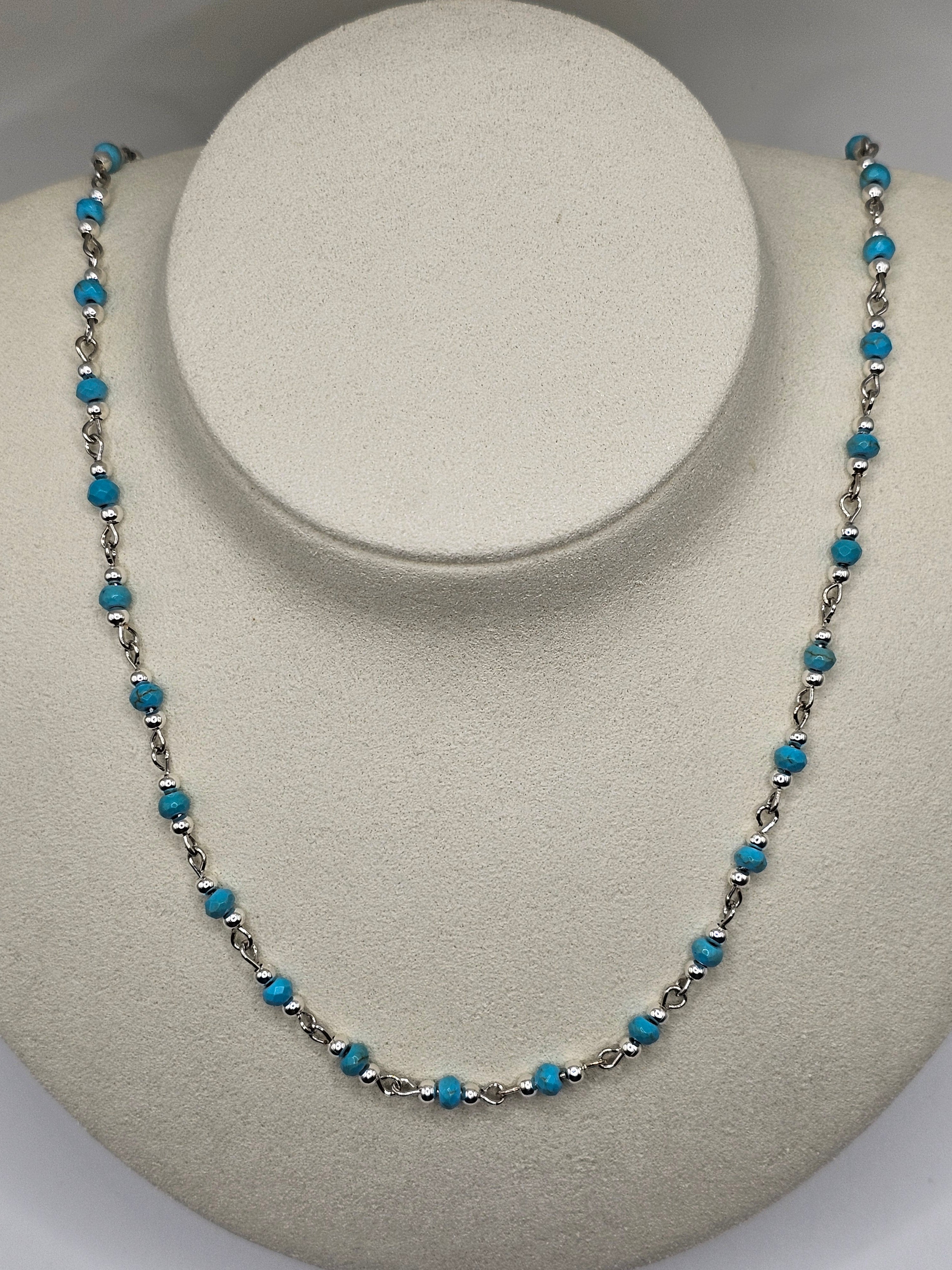 Howlite Silver Overlay Necklace