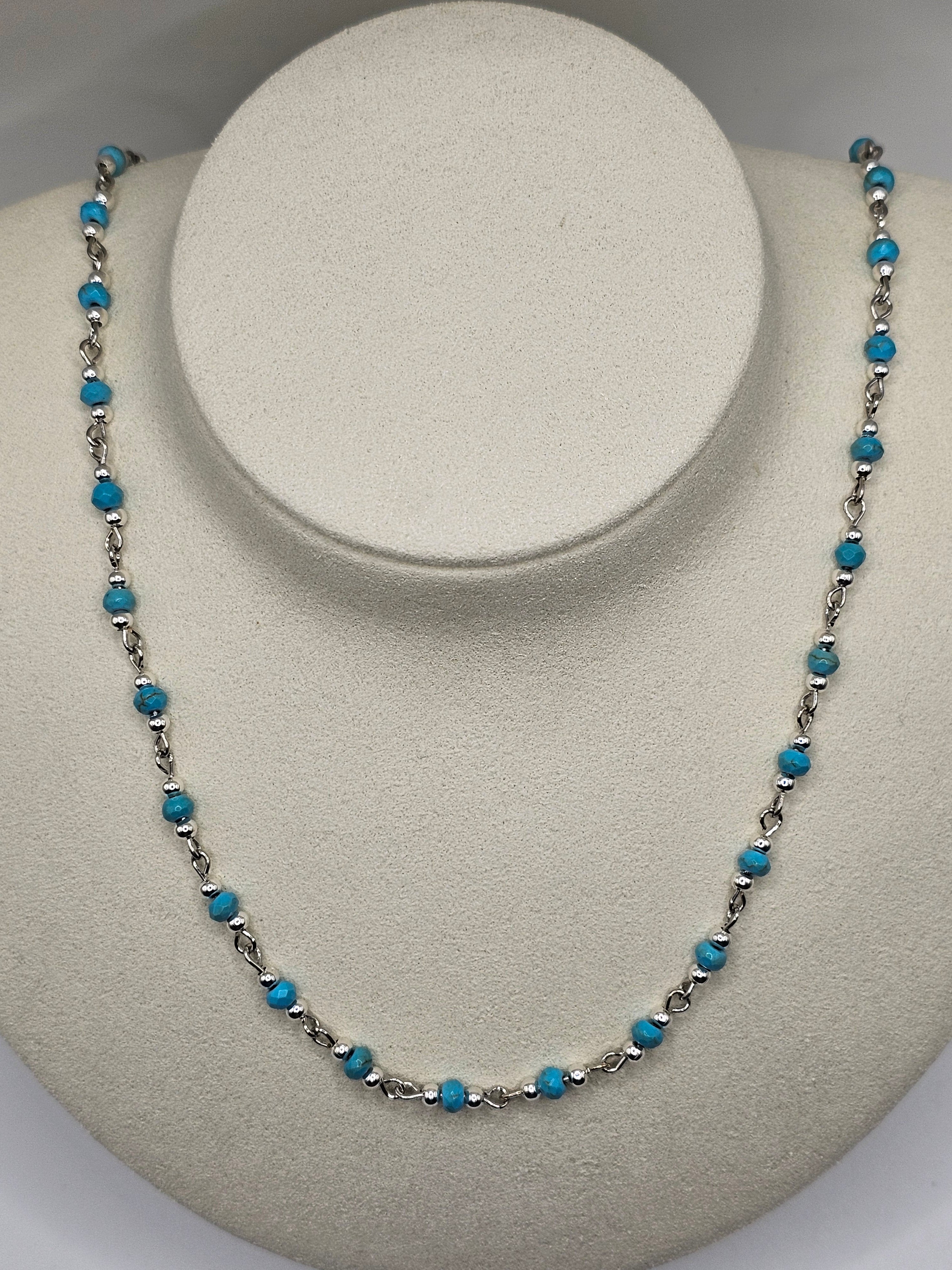 Howlite Silver Overlay Necklace