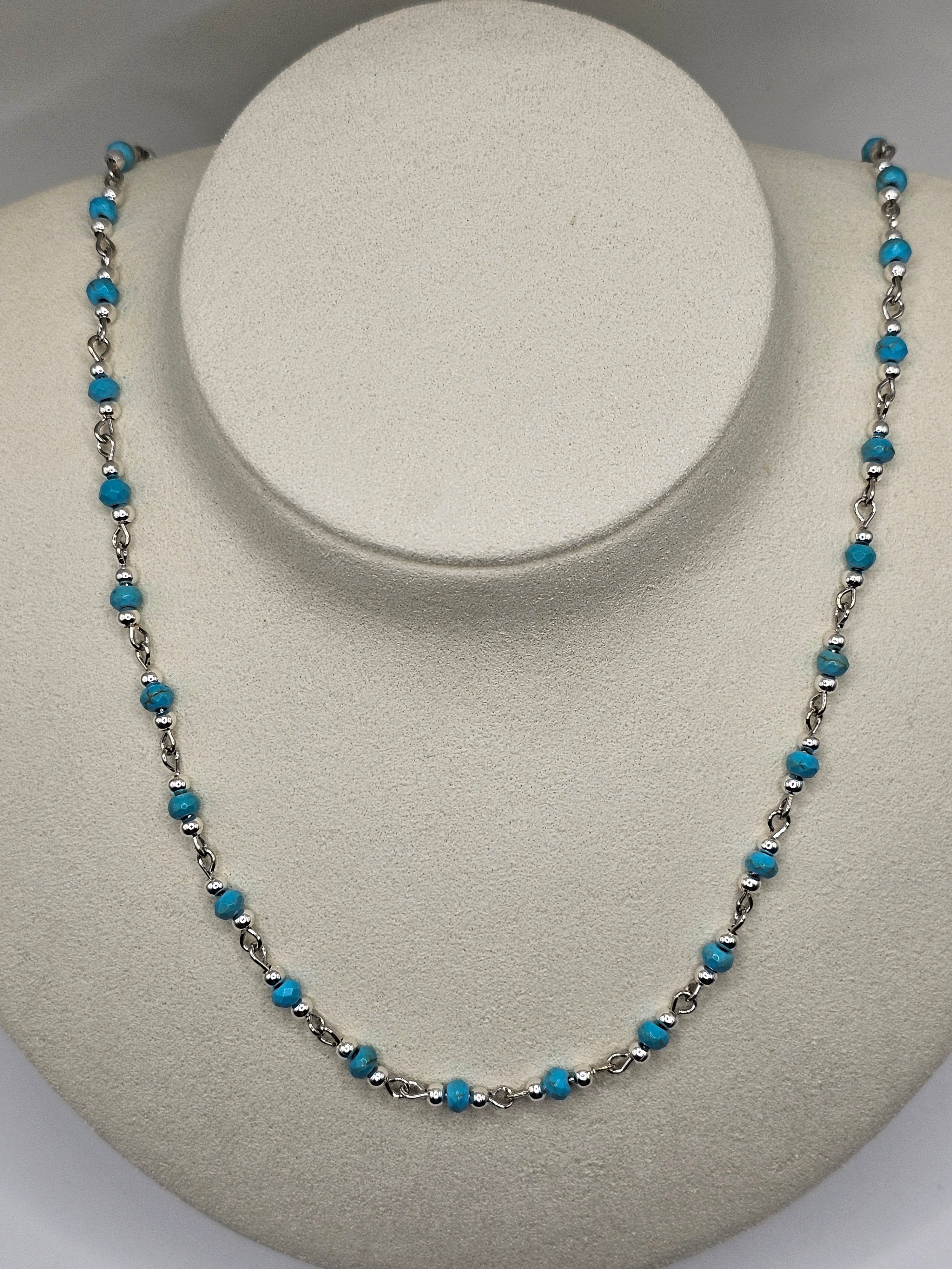 Howlite Silver Overlay Necklace